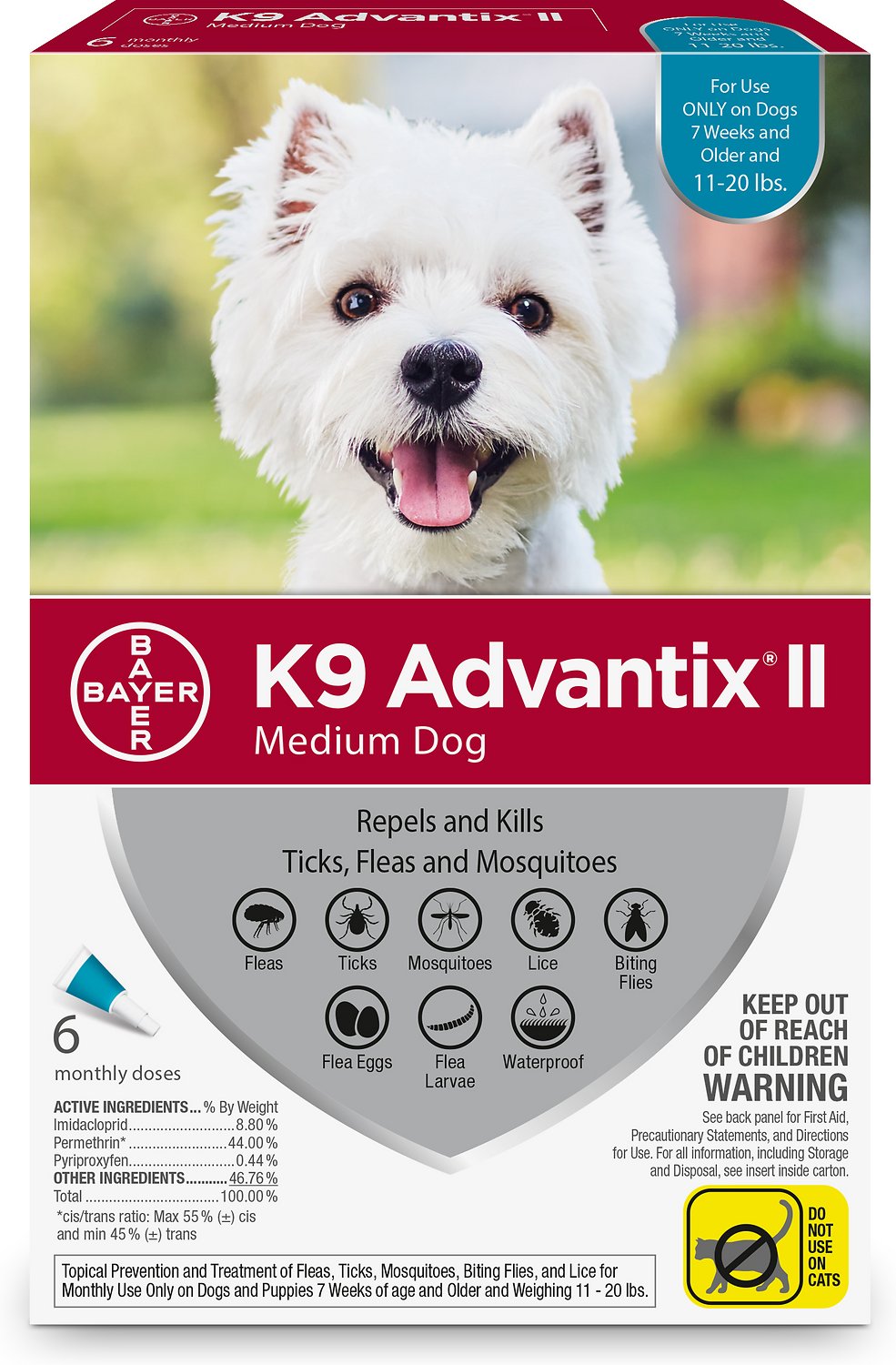 K9 Advantix II For Dogs 11-20 lbs 6 Pack