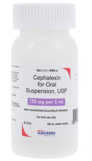 Cephalexin Suspension 125mg5ml 100ml Bottle 1438