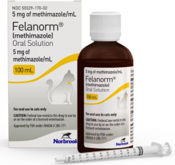 Felanorm (Methimazole) 5mg/mL Oral Solution 100 mL Bottle