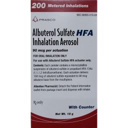 Albuterol Sulfate HFA Inhaler 90mcg 18g