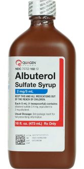 Albuterol Sulfate Syrup 2mg/5mL 473mL