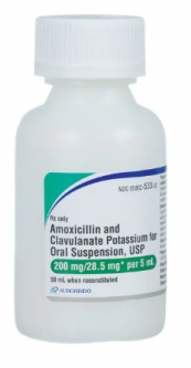 Amoxicillin 200mg/5mL and Clavulanate Potassium 28.5mg/5mL Oral Suspension 50mL