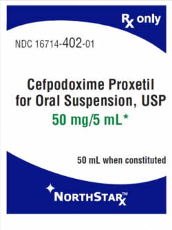 Cefpodoxime Proxetil Oral Suspension 50mg/5mL 50 mL Bottle
