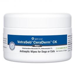 VetraSeb CeraDerm CK Antiseptic Wipes 30 Count