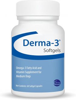 Derma-3 Softgels for Medium Dogs 60 Count