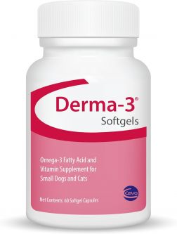 Derma-3 Softgels for Small Dogs and Cats 60 Count