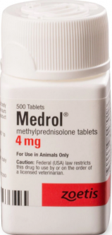 Medrol (methylprednisolone) 4 mg PER TABLET