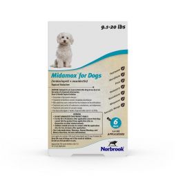 Midamox Topical Solution for Dogs 9.1-20 lbs 6 Month