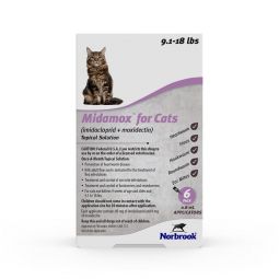 Midamox Topical Solution for Cats 9.1-18 lbs 6 Month
