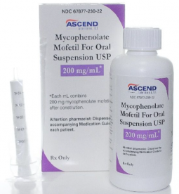 Mycophenolate Mofetil 200mg/mL Oral Suspension 160mL