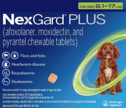 NexGard PLUS for Dogs 8.1-17 lbs 3 Month
