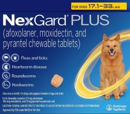 NexGard PLUS for Dogs 17.1-33 lbs 3 Month
