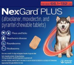 NexGard PLUS for Dogs 66.1-132 lbs 3 Month