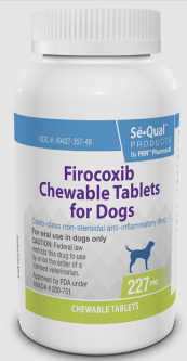 SeQual Chewable (Firocoxib) For Dogs 227mg PER CHEWABLE