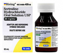 Sertraline Oral Solution 20mg/mL 60mL Bottle