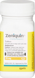 Zeniquin (Marbofloxacin) 25mg PER TABLET