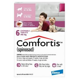 Comfortis 140mg for Cats 4.1-6 lbs and Dogs 5-10 lbs 6 Pack