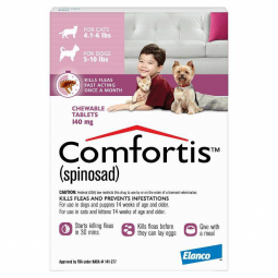 Comfortis 140mg for Cats 4.1-6 lbs and Dogs 5-10 lbs 1 Tablet