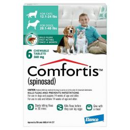 Comfortis 560mg for Cats 12.1 - 24 lbs and Dogs 20-40 lbs 6 Pack