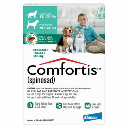 Comfortis 560mg for Cats 12.1-24 lbs and Dogs 20-40 lbs 1 Tablet