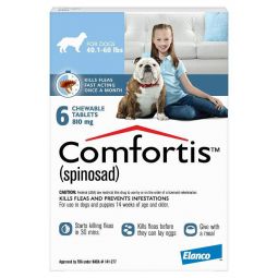 Comfortis 810mg for Dogs 40-60 lbs 6 Pack