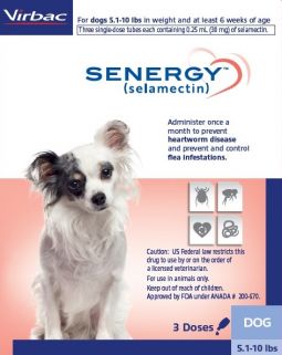 Senergy (selamectin) For Dogs 5-10 lbs 3 Month