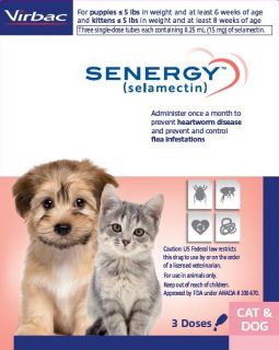 Senergy (selamectin) For Puppies/Kittens Under 5 lbs 3 Month