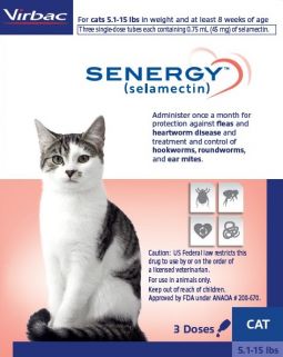 Senergy (selamectin) For Cats 5-15 lbs 3 Month