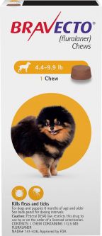 Bravecto Chew for Dogs 4.4-9.9 lbs 1 Chew