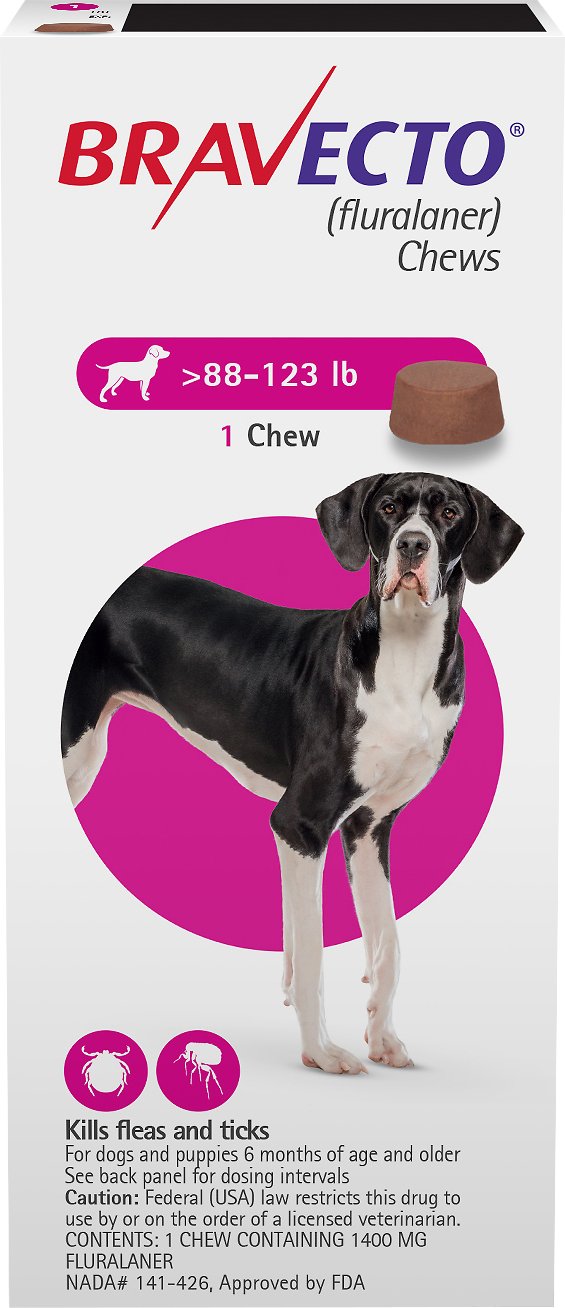 Bravecto Chew for Dogs 88123 lbs 1 Chew