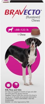 Bravecto Chew for Dogs 88-123 lbs 1 Chew