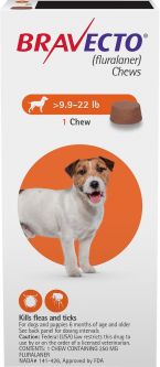 Bravecto Chew for Dogs 9.9-22 lbs 1 Chew