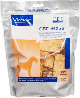 C.E.T. HEXTRA Premium Chews for Dogs Medium 30 ct