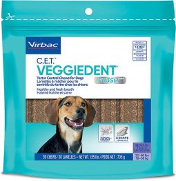 C.E.T. VeggieDent FR3SH Tartar Control Chews for Dogs Medium 30 ct