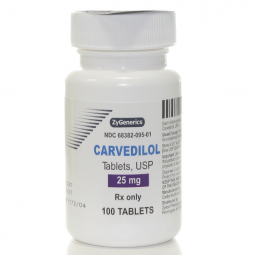 Carvedilol 25mg 100 Tablets