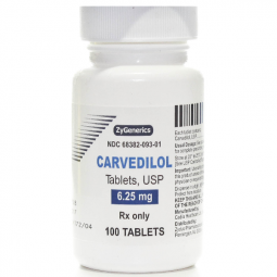 Carvedilol 6.25mg 100 Tablets