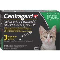 Centragard for Cats 1.8 - 5.5 lbs (3 Dose)