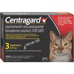 Centragard for Cats 5.6 - 16.5 lbs (3 Dose)