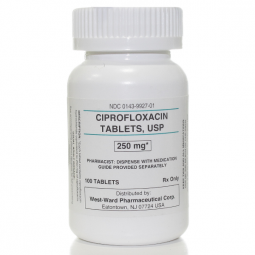Ciprofloxacin 250 mg PER TABLET