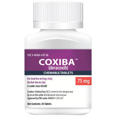 Coxiba Deracoxib Chewable 75mg 30 Tablets   Coxiba75mg30 