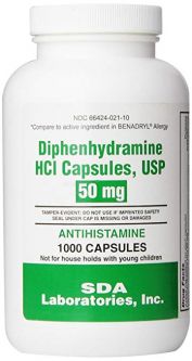 Diphenhydramine 50mg 1000 Capsules