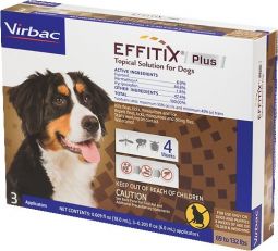 Effitix Plus for Dogs 89 to 132 lbs 3 Month