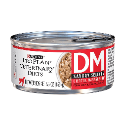 Purina Pro Plan Veterinary Diets DM Dietetic Management Savory Selects Cat Food 5.5 oz (24 Cans)