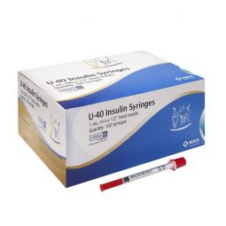 Vetsulin U-40 Insulin Syringes 1cc 29g x 0.5'' 100ct