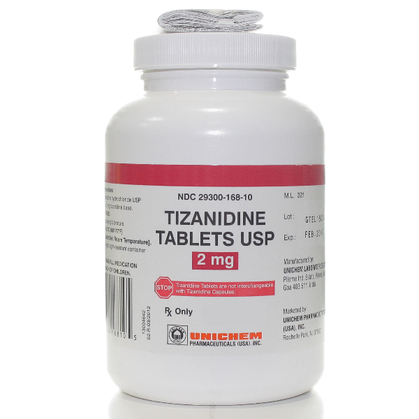 Tizanidine 2mg PER TABLET