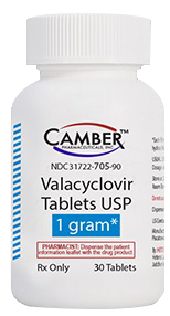 Valacyclovir 1000mg 30 Tablets