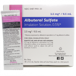 Albuterol 0.5% Inhalation Solution 2.5mg/0.5mL 30 Vials