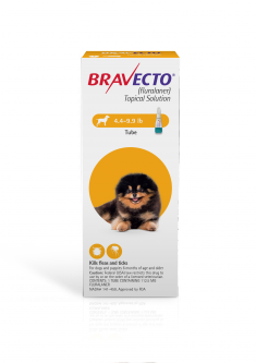 Bravecto Topical Solution for Dogs 4.4 - 9.9 lbs (4 Dose)