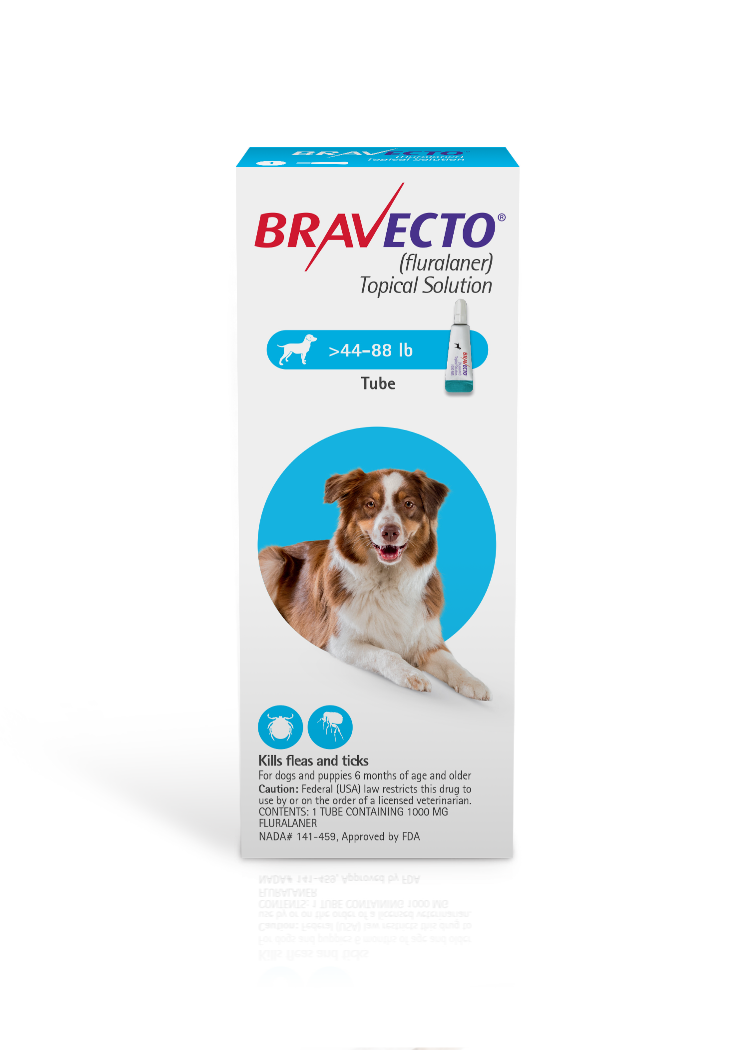 Bravecto Topical Solution for Dogs 44 - 88 lbs (2 Dose)