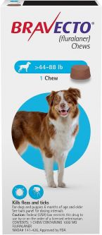 Bravecto Chew for Dogs 44-88 lbs 1 Chew